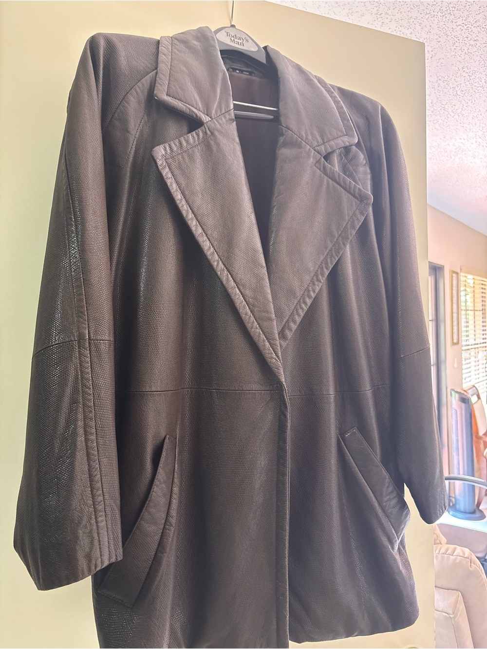 Liz Claiborne Dark Brown Leather Blazer